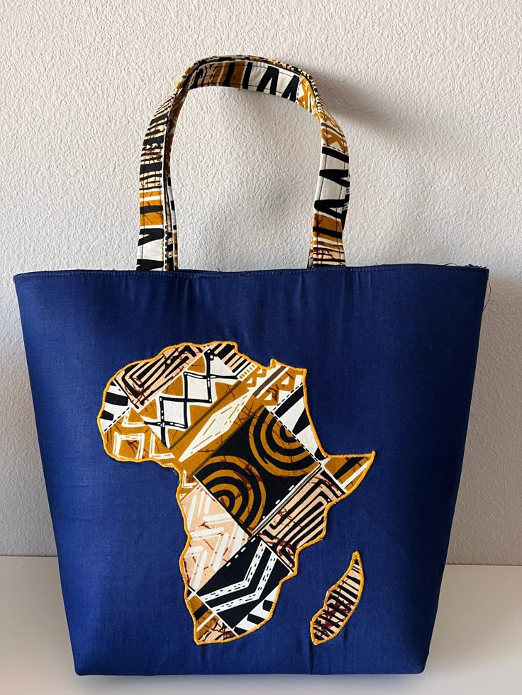 African Map designed Bag